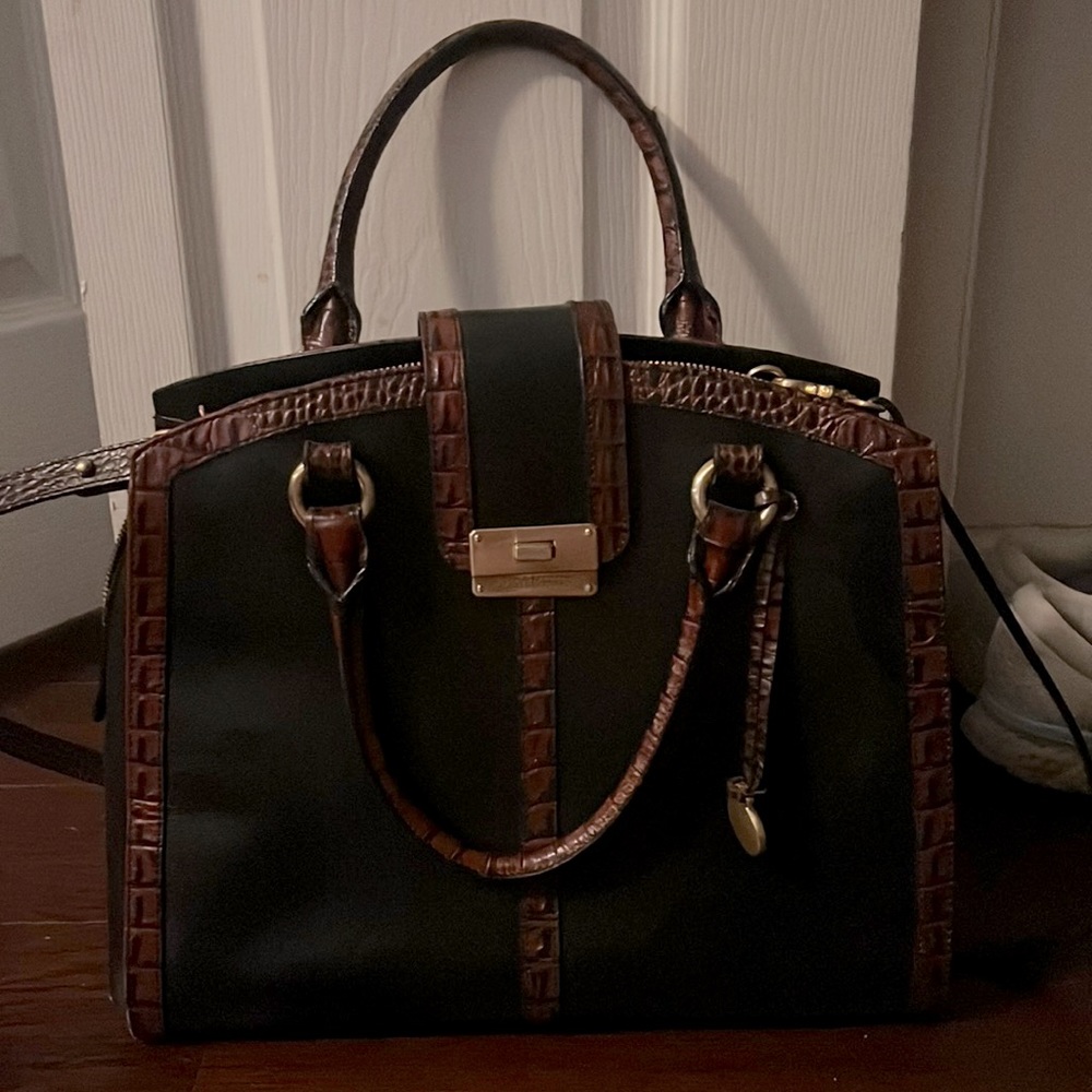 Brahmin black and brown purse.